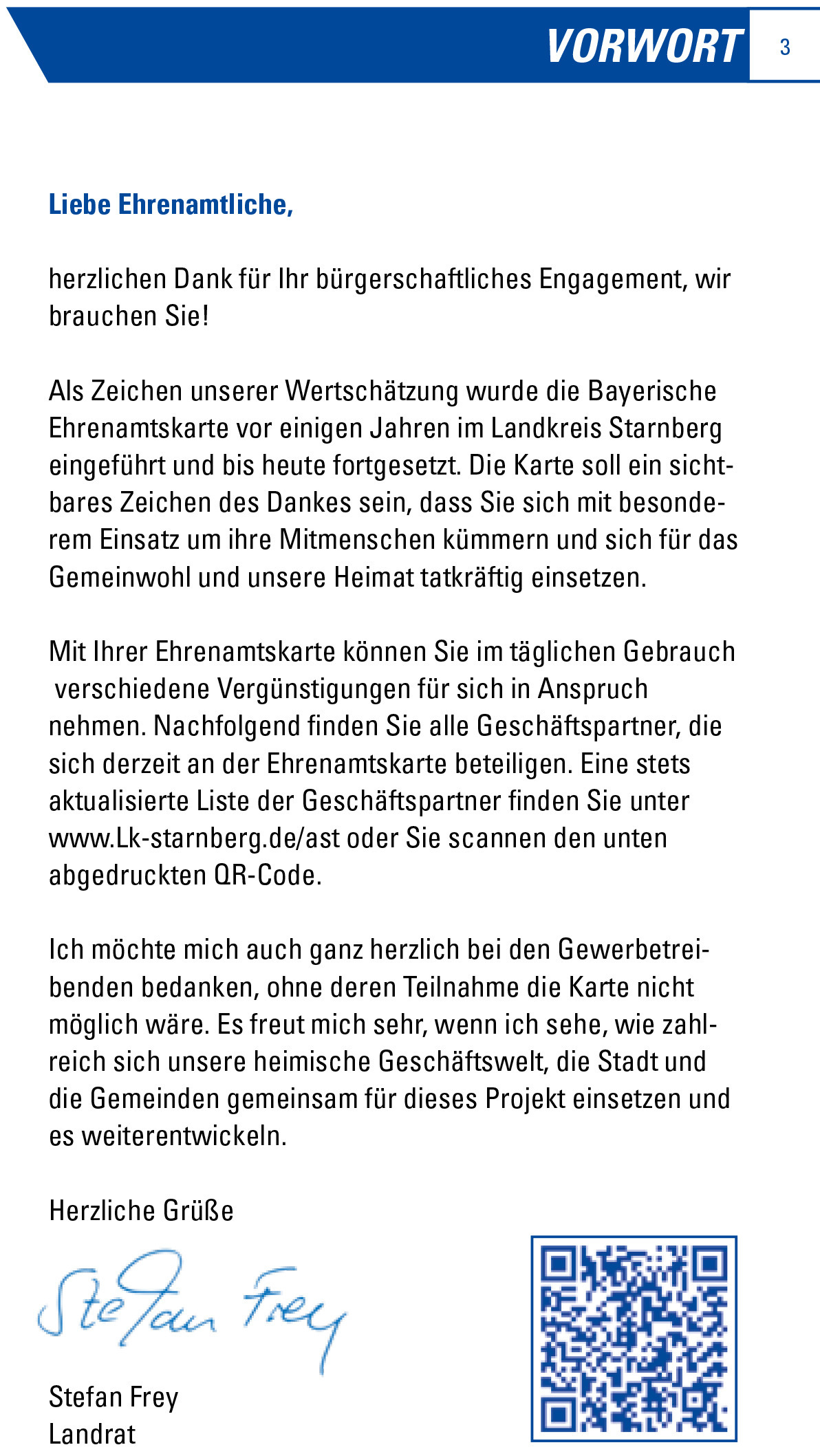 Vorwort Flyer Bayerische Ehrenamtskarte (Stand 10/2020)